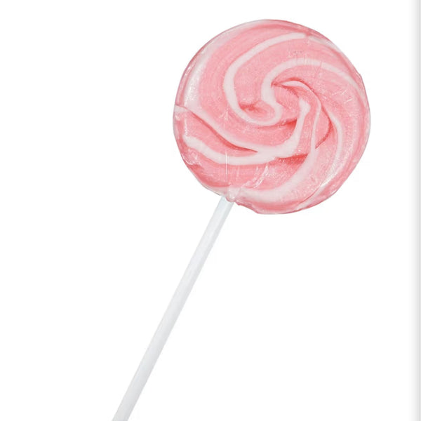 Branded Swirl Lollipops with Personalized Custom Logo Labels (100 Lollipops)