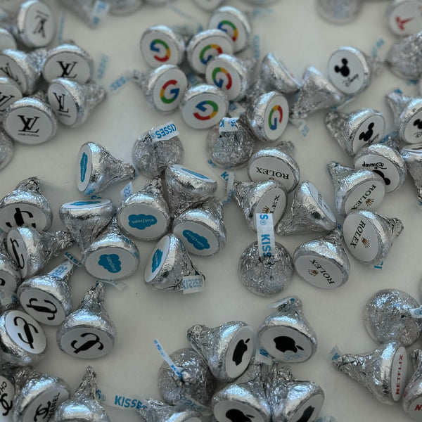 Branded logo Hershey kisses