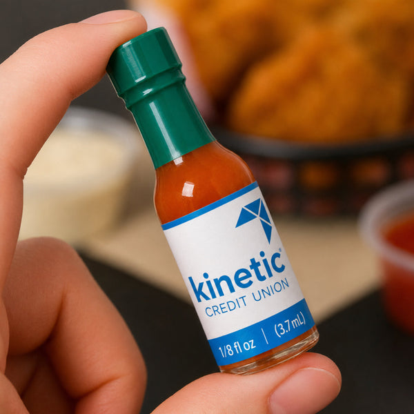 Branded hot sauce credit union Bank