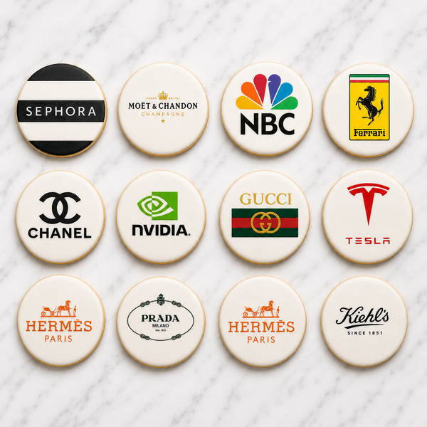 Custom made logo cookies