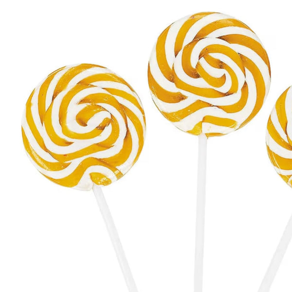 Branded Swirl Lollipops with Personalized Custom Logo Labels (100 Lollipops)