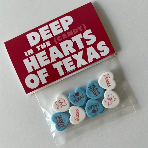 candy hearts with logo