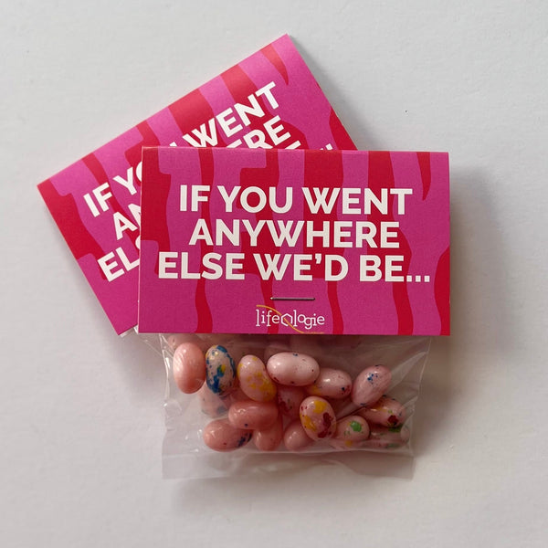 Logo branded promotional jelly bean bags