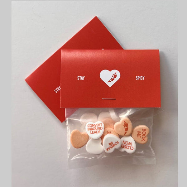 Customized candy heart bags