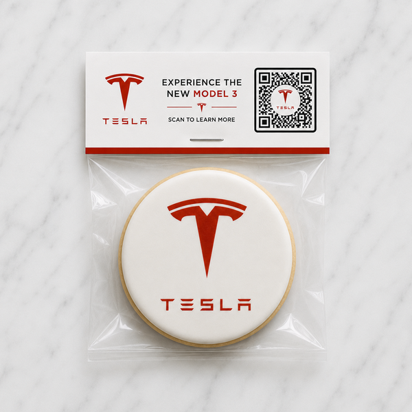 cookies with logo printed in bags