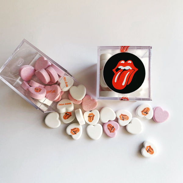 personalized candy hearts cubes with logo