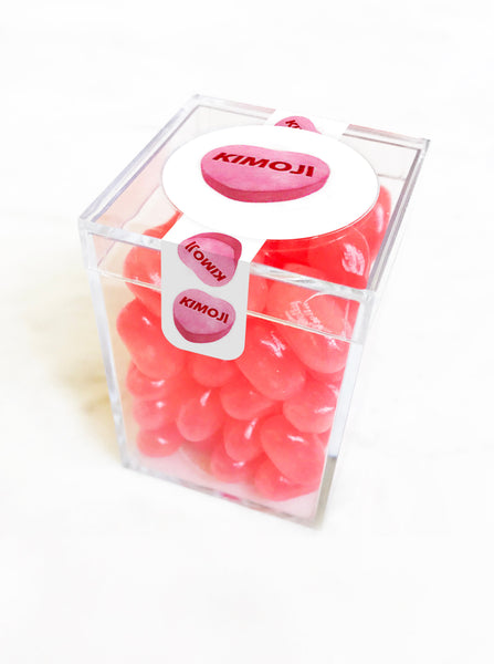 Branded Champagne Gummy Bear Candy Cubes with Personalized Labels: Select Your Candy Type