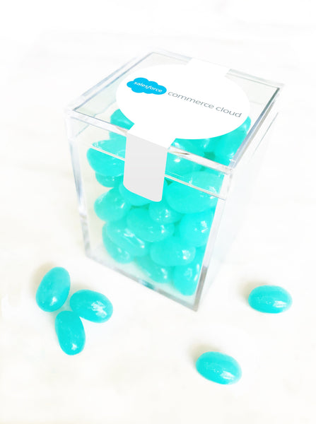 jelly bean cubes with custom logo