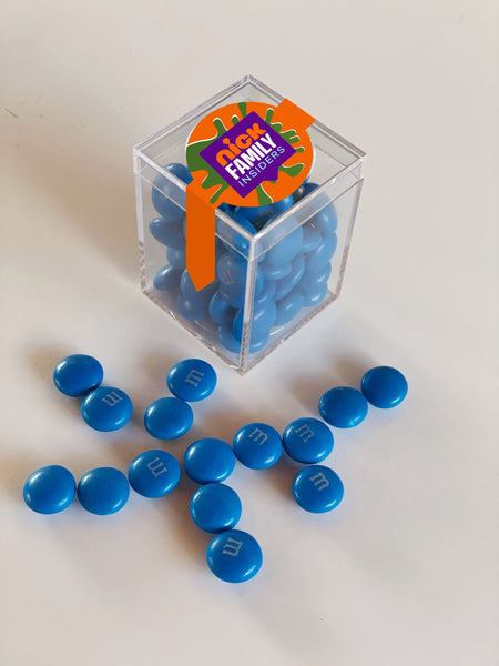 branded m&ms candy cubes