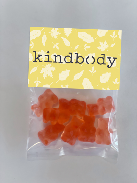 champagne gummy bear bags with logo