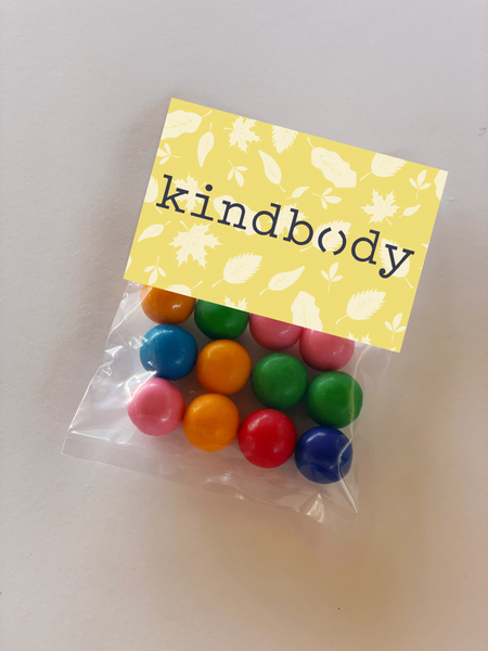 Branded gum ball bags party favors