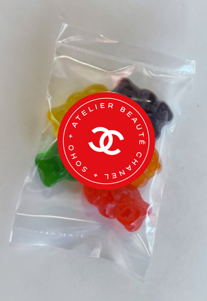 gummy bears in personalized bags for parties and tradeshows