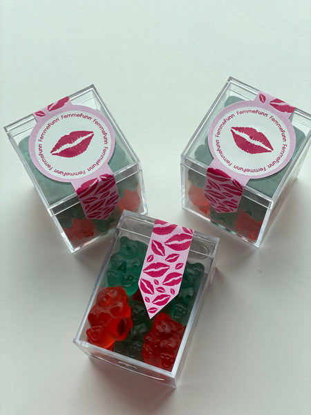 branded personalized gummy bear cubes