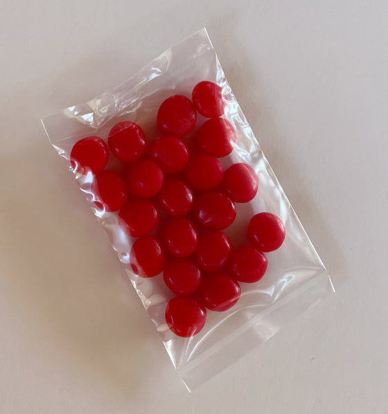 Red Hot Candy Bags with Personalized Labels