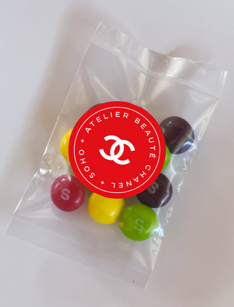 branded skittles bags for party favors