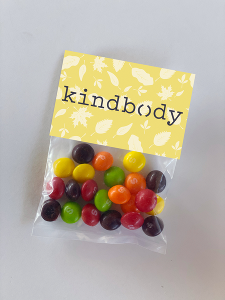 Branded Skittles Bags with Personalized Headers