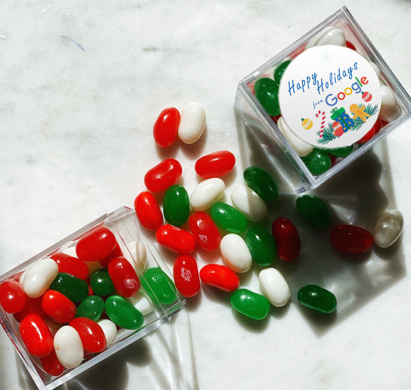 promotional logo holiday christmas candy cubes