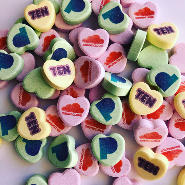 logo on candy hearts
