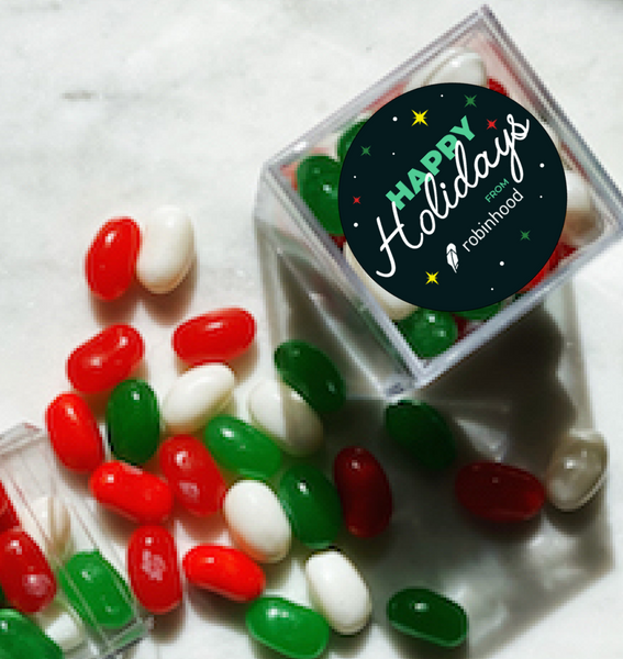 branded holiday candy cubes