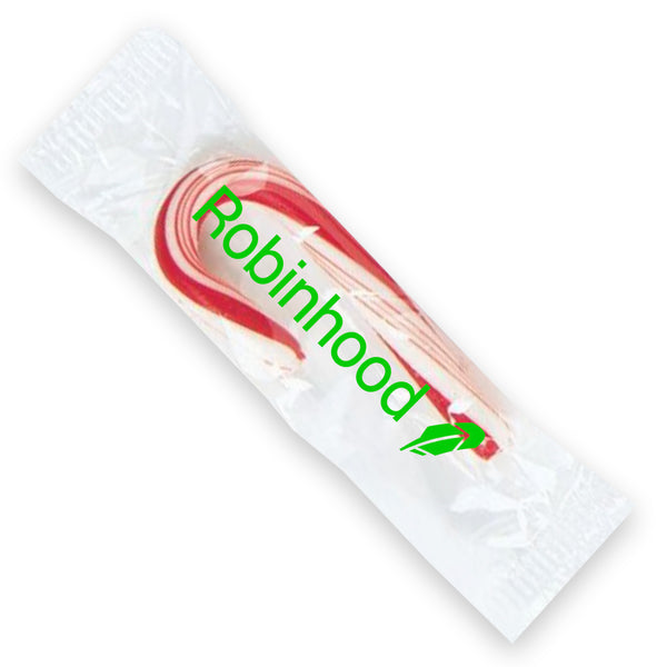 personalized candy cane with logo